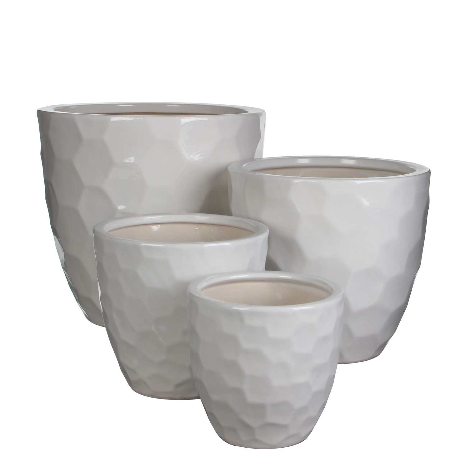 VASO DIAMOND S/4PZ. D16-18-24-30 H15-17-22-27CM.