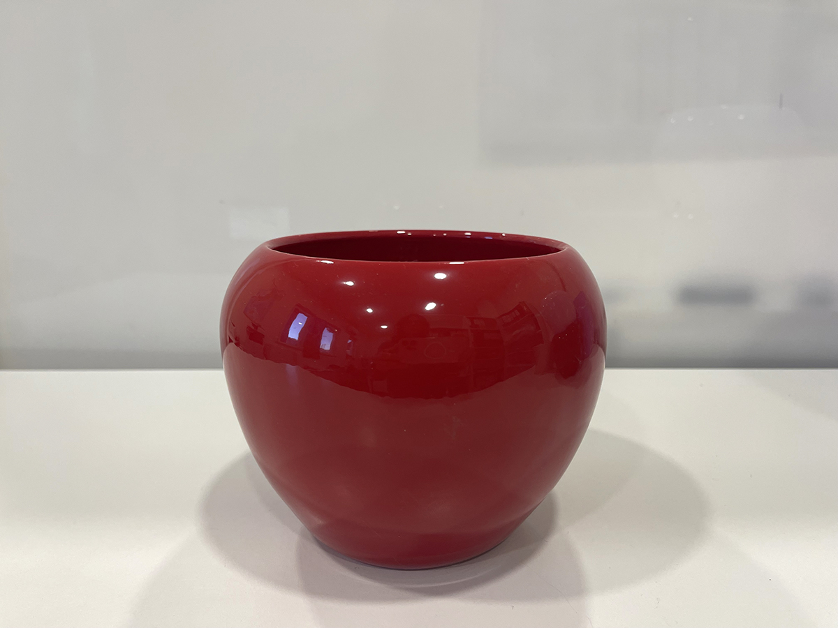 VASO TONDO PER ORCHIDEA D16CM. ROSSO
