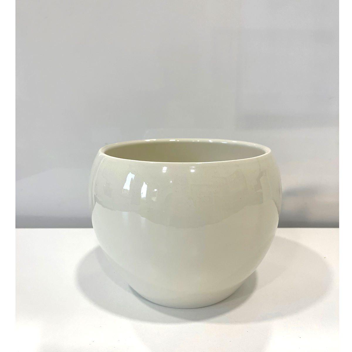 VASO TONDO PER ORCHIDEA D19CM. PANNA