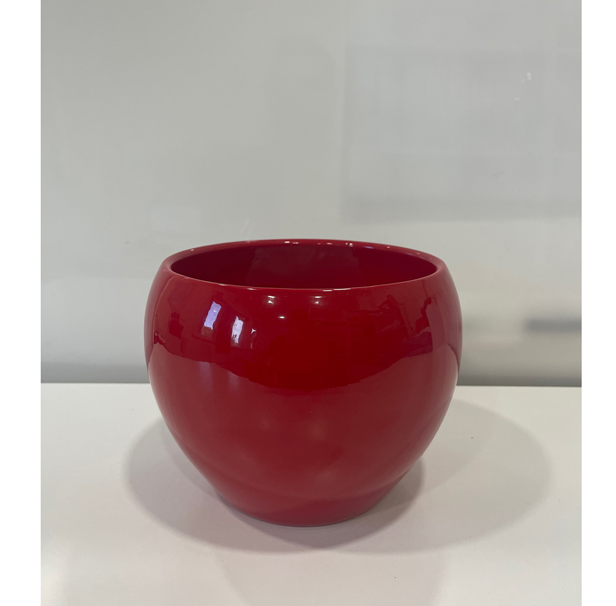 VASO TONDO PER ORCHIDEA D19CM. ROSSO