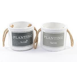 VASETTO C/MANICI CORDA S/2 H15-11 D18-13--NETTO-----