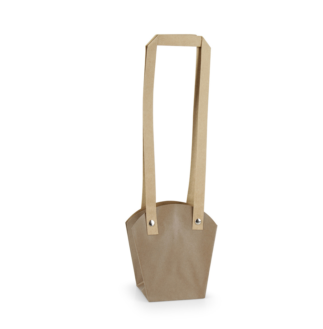 BORSA CARTA IMPERM. H12 X11CM. 10PZ. MARRONE