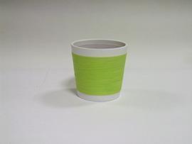CASPO TERR.C/STRISCIA H12 D13CM. VERDE