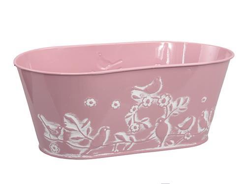 VASCH.LATTA C/DEC. 2PZ. 21,5X11 H9CM. ROSA