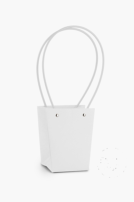 BORSA CARTA IMPERM. 12X12 H12,5CM. 10PZ. BIANCO