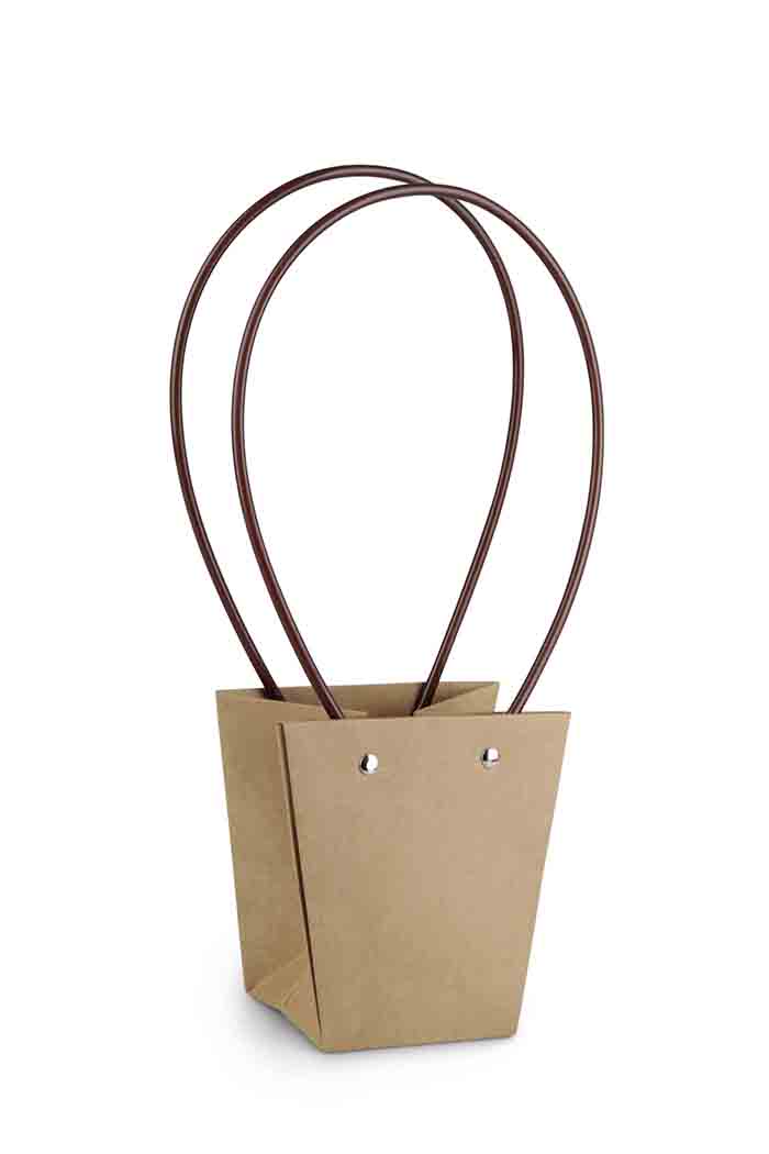 BORSA CARTA IMPERM. H12 8X12CM. 10PZ. NATUR