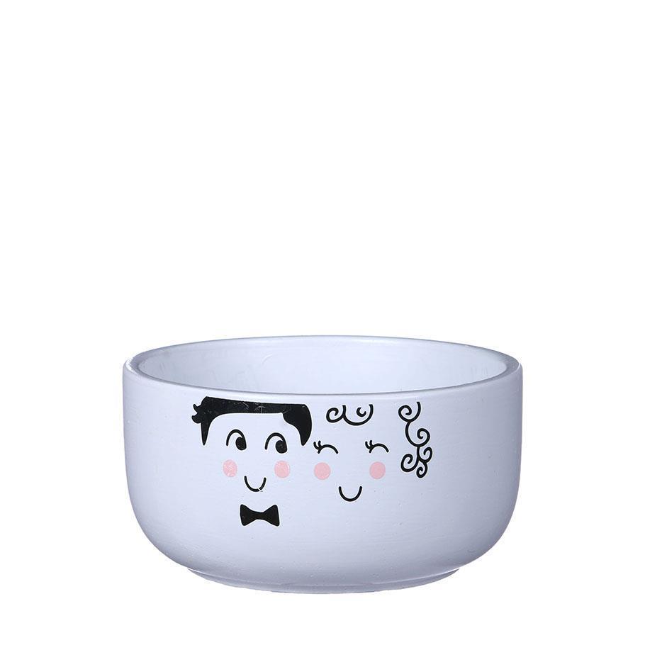 CIOTOLA C/FACCINA D15 H8CM. 3PZ. BIANCO