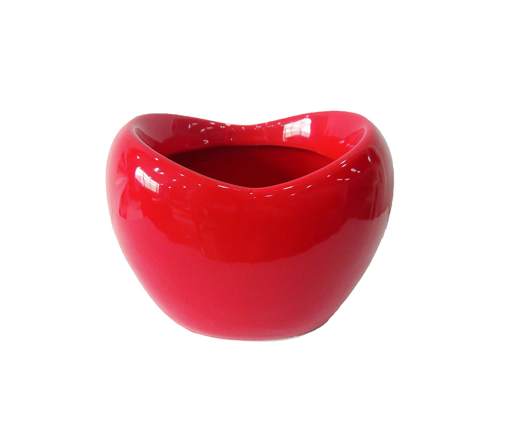 VASO CUORE 11,5X8,5 H8,7 8PZ ROSSO LUC.