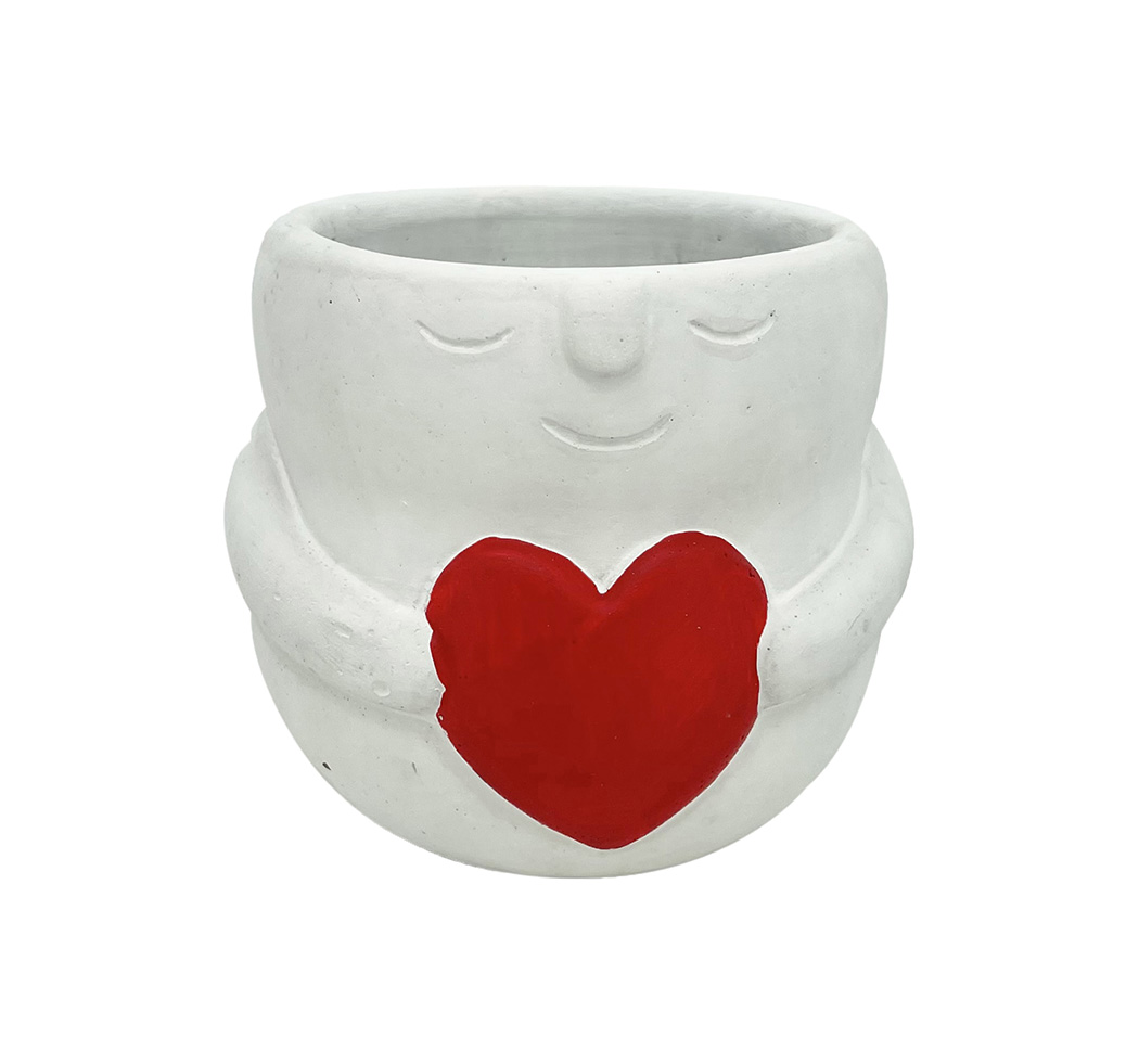 CASPO CEM.OMINO E CUORE D14 H13CM. BNC