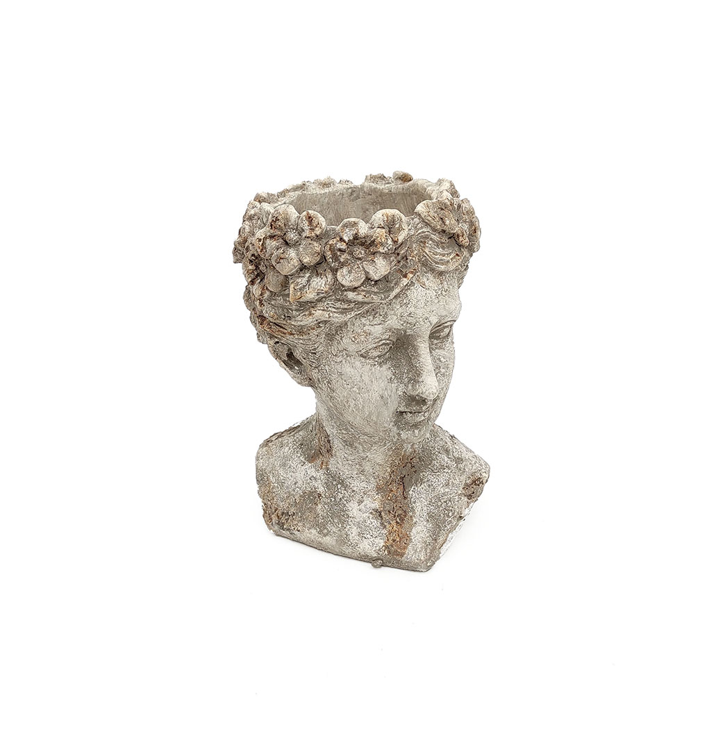 TESTA ROMANO 16X14,5 H23,5CM. CEM.ANTIC.