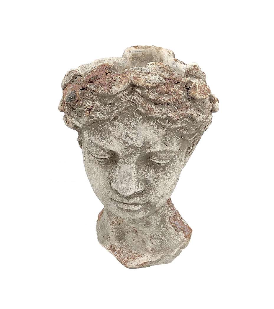 TESTA ROMANA D14,5 H21,5CM. CEM.ANTIC.