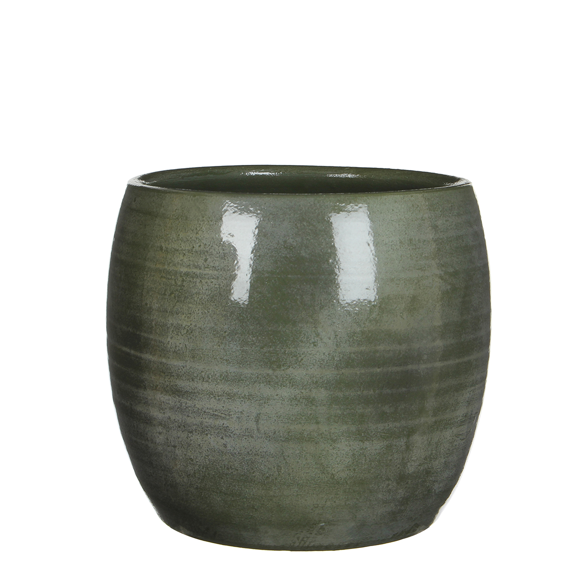 VASO LESTER D28 H26CM. VERDE LUCIDO