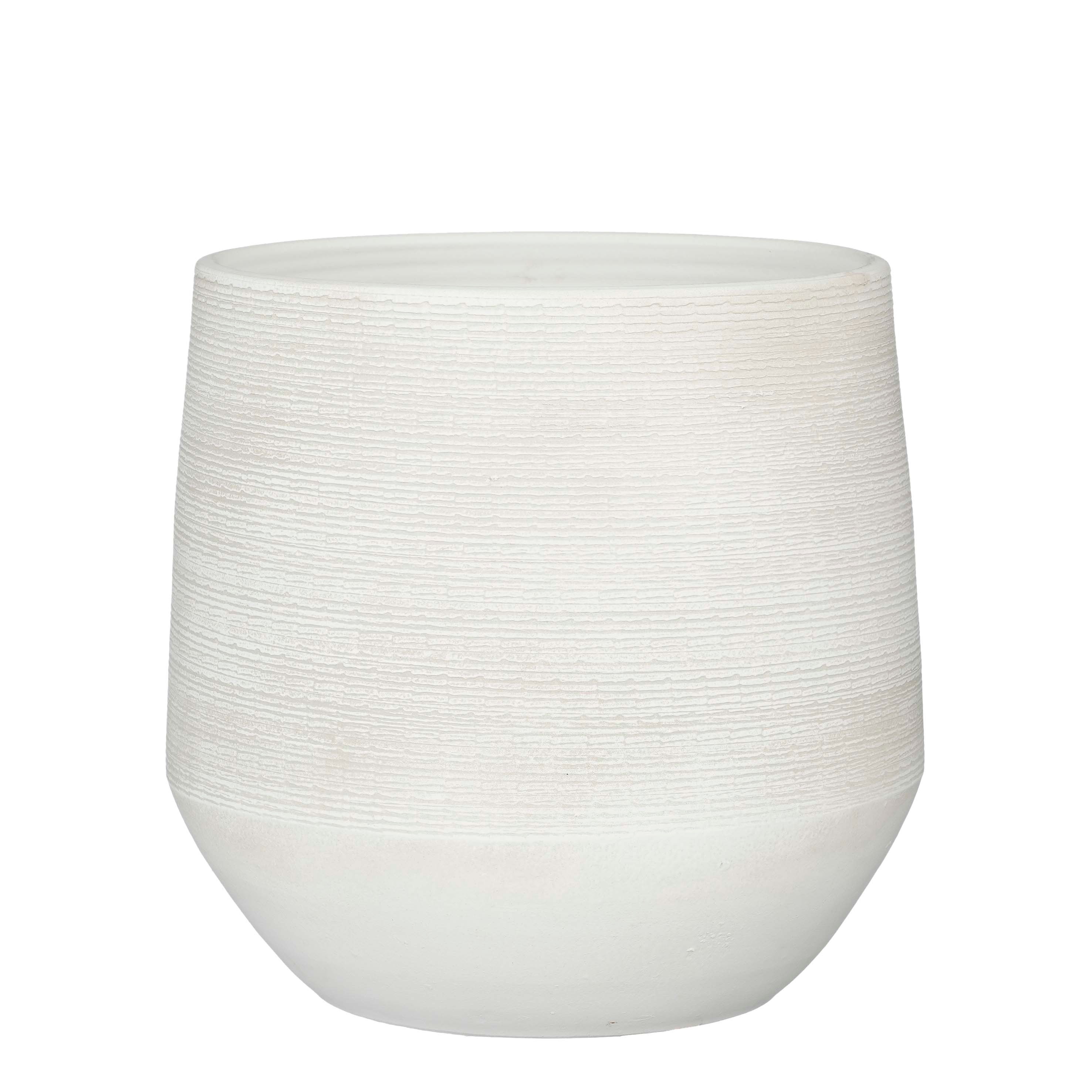 VASO EVORA D37 H34CM. OFF WHITE
