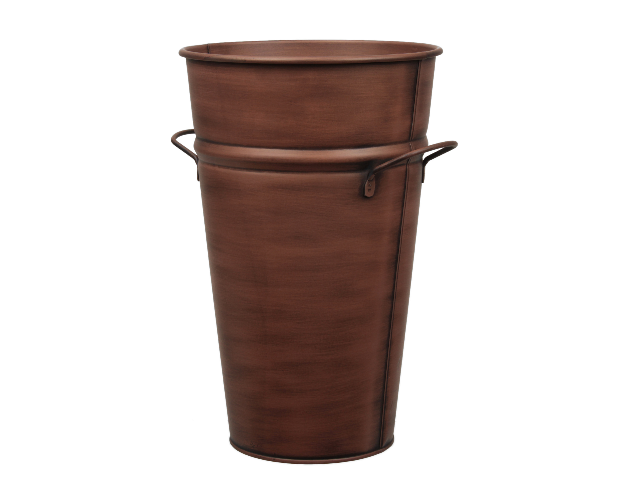 PORTAFIORI LATTA D24 H41CM. OLD COPPER