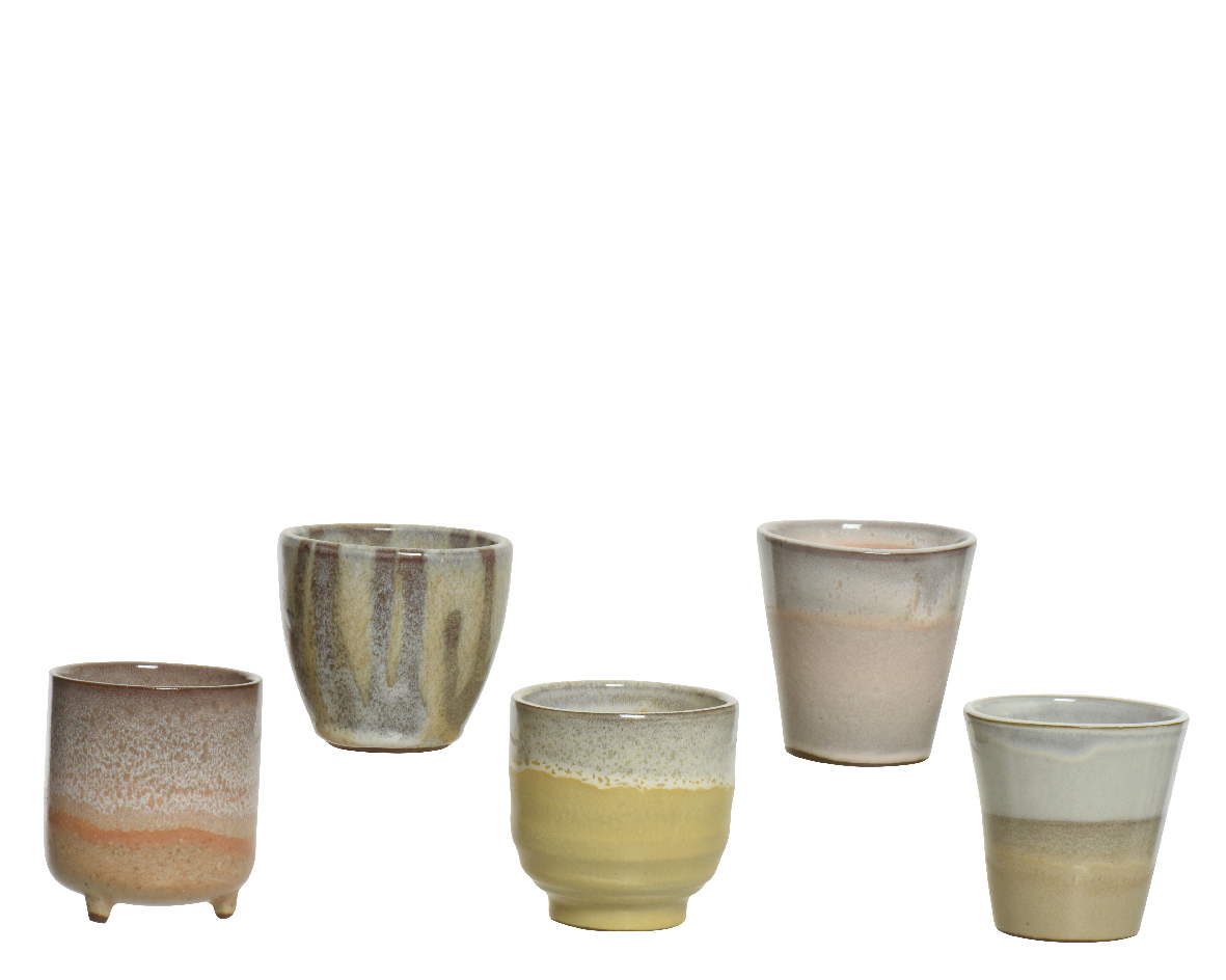 VASETTINI D8,5 H8CM. 10PZ. FORME E COLORI ASS.