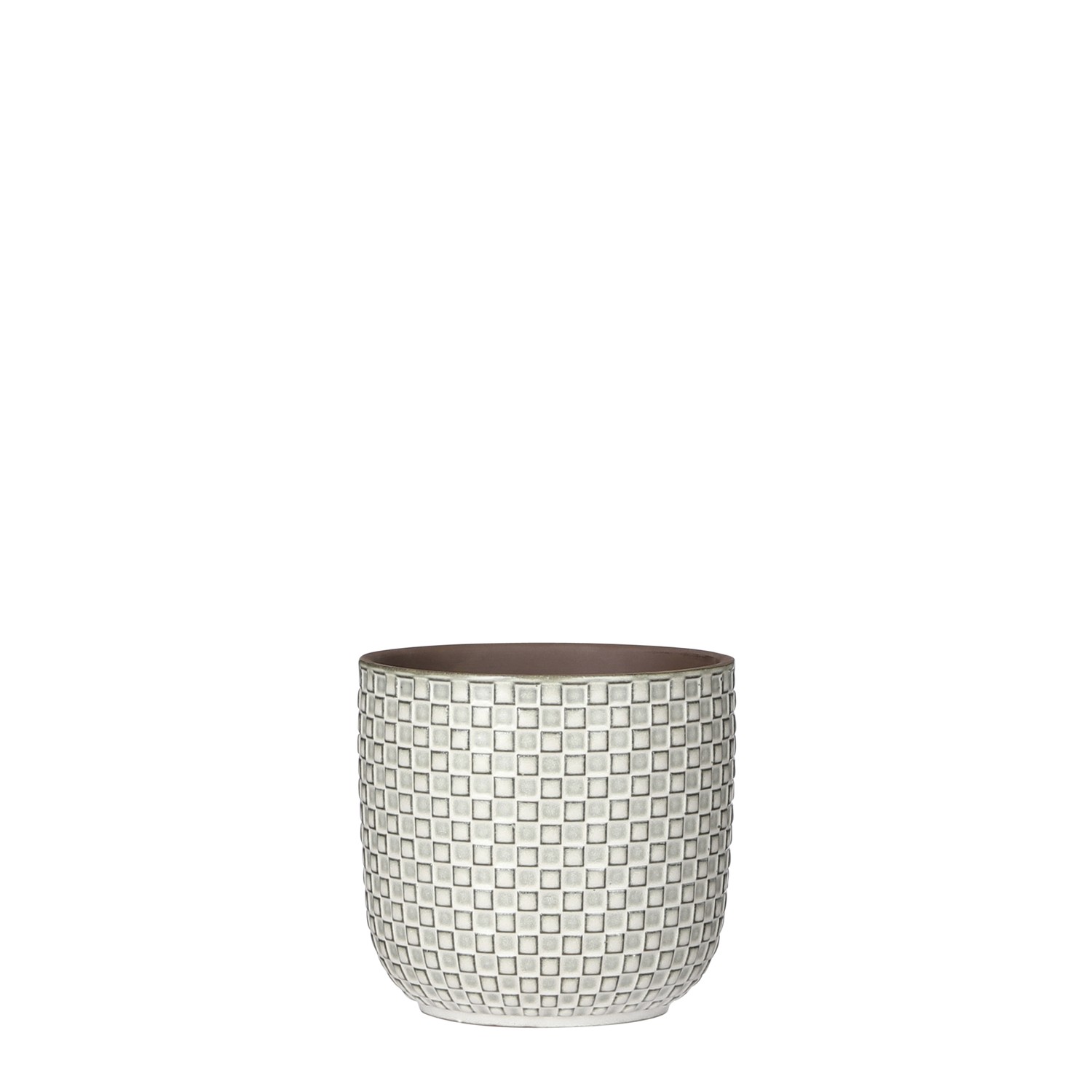 VASO TONDO NIDO D'APE D13,5 H13CM.4PZ.BIANCO
