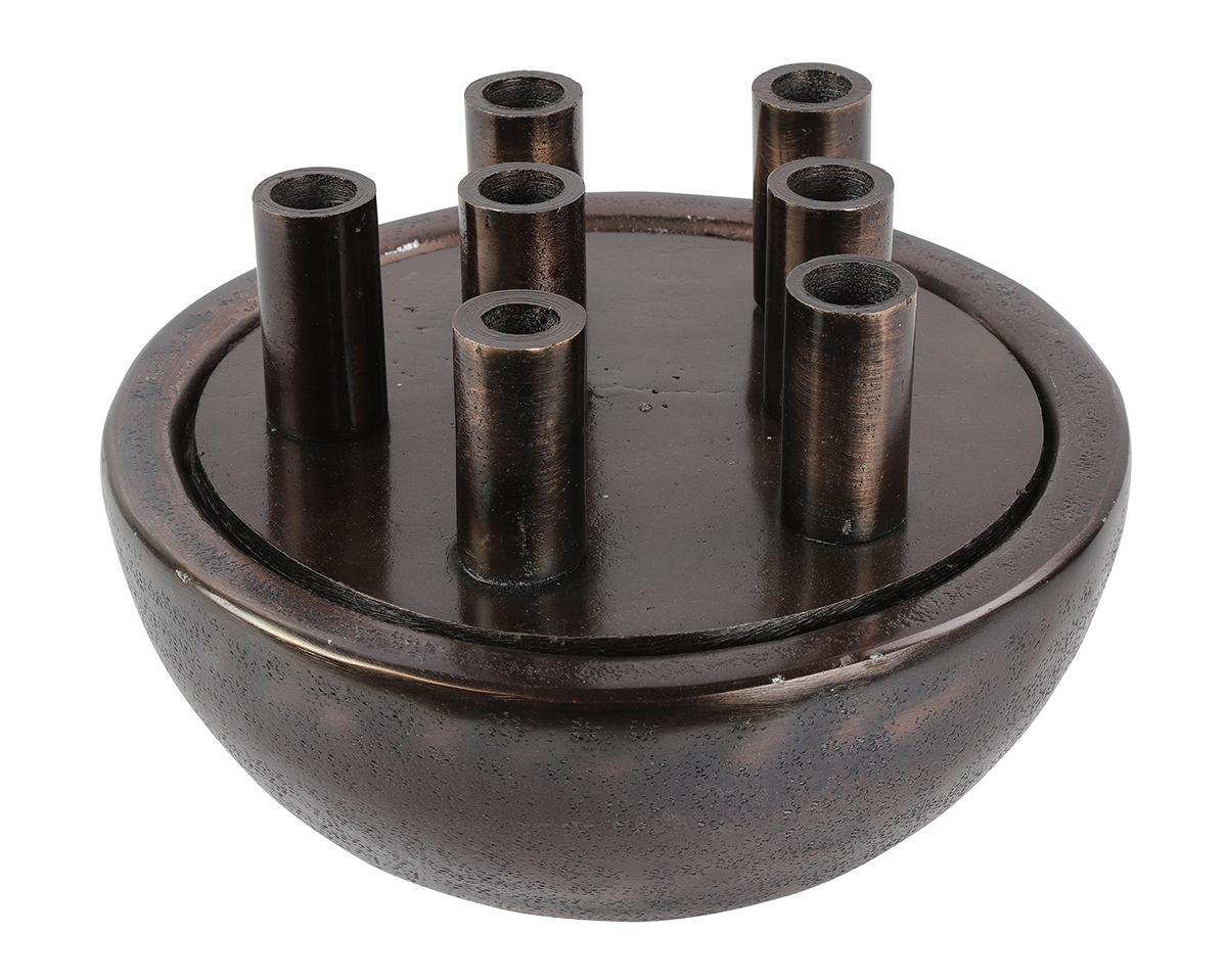 VASO HENRIKE D26 H19CM. ANT.BRONZE  --NETTO-----