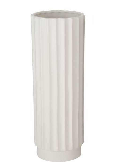 VASO CILIND. GRES H.31CM. BIANCO