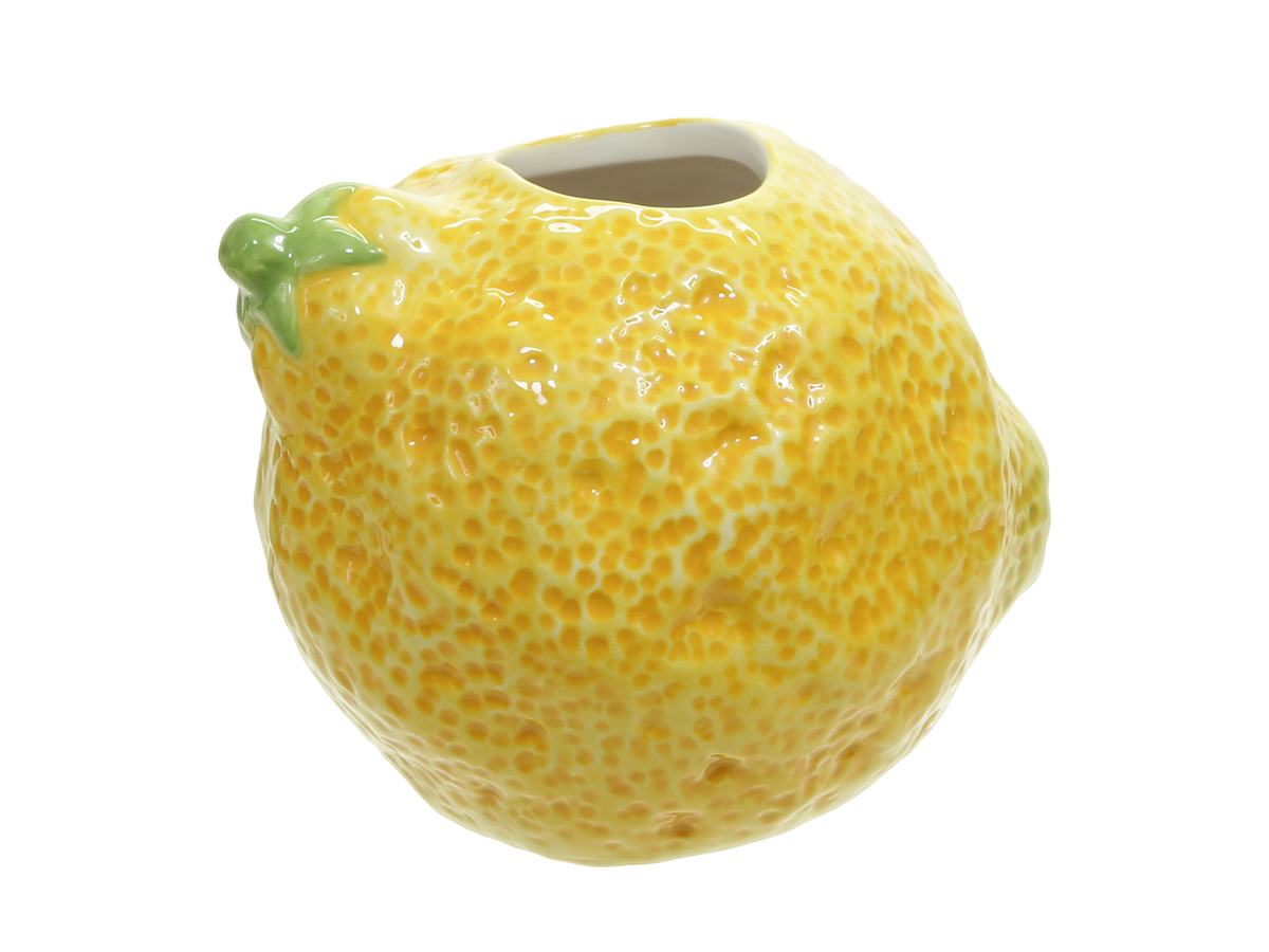 VASO FORMA LIMONE 10X10 H10CM. GIALLO