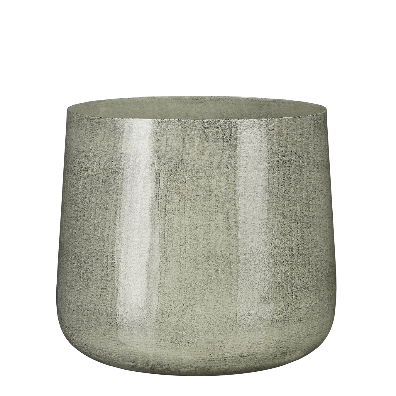 VASO TONDO METALLO D26 H24CM. SALVIA