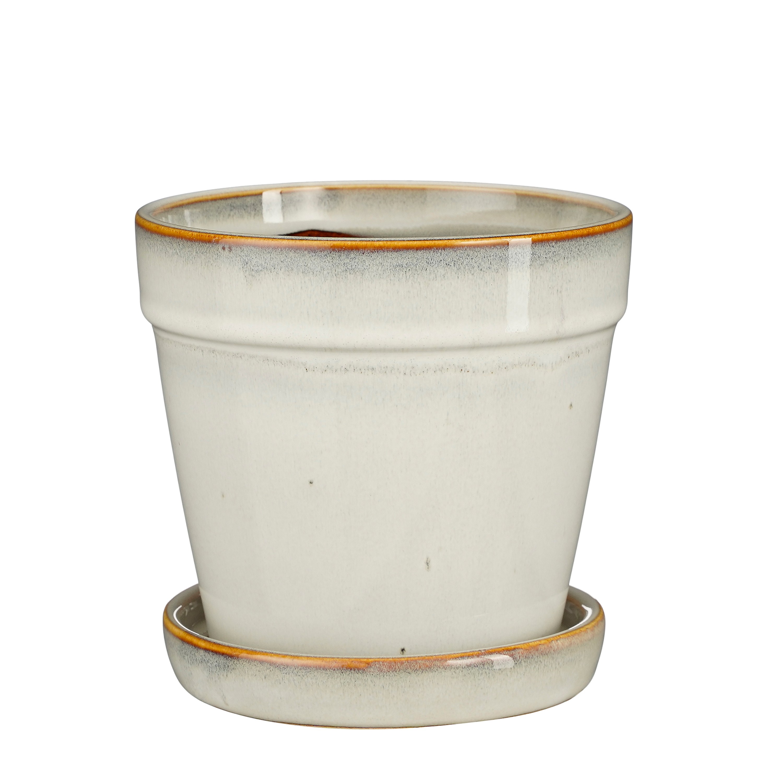 VASO CLINT C/SOTTOV. D17 H16,5CM. OFF WHITE