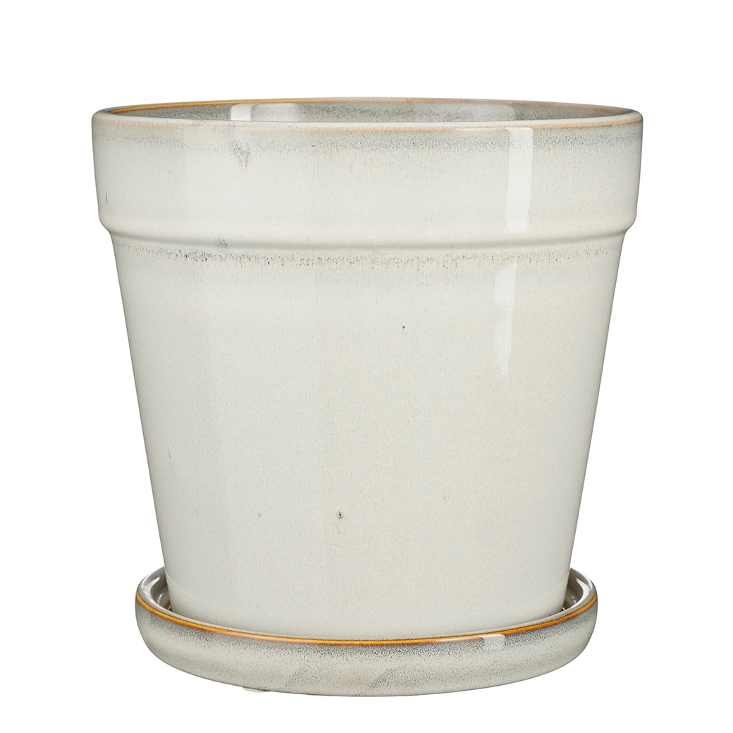 VASO CLINT C/SOTTOV. D20 H20CM. OFF WHITE