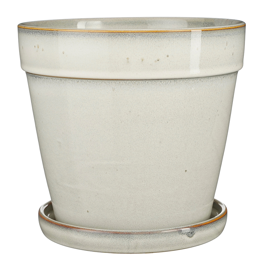 VASO CLINT C/SOTTOV. D23 H21CM. OFF WHITE