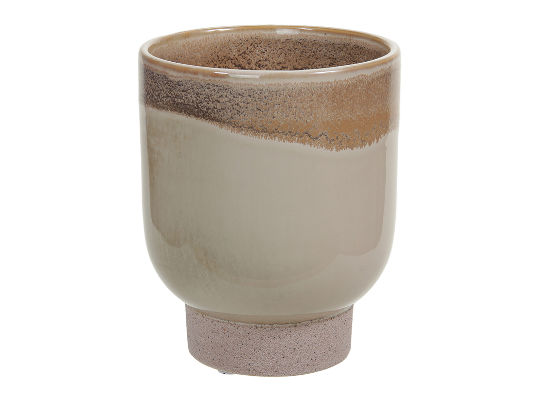 VASETTO D11,5 H14,5CM. BEIGE /ROSA