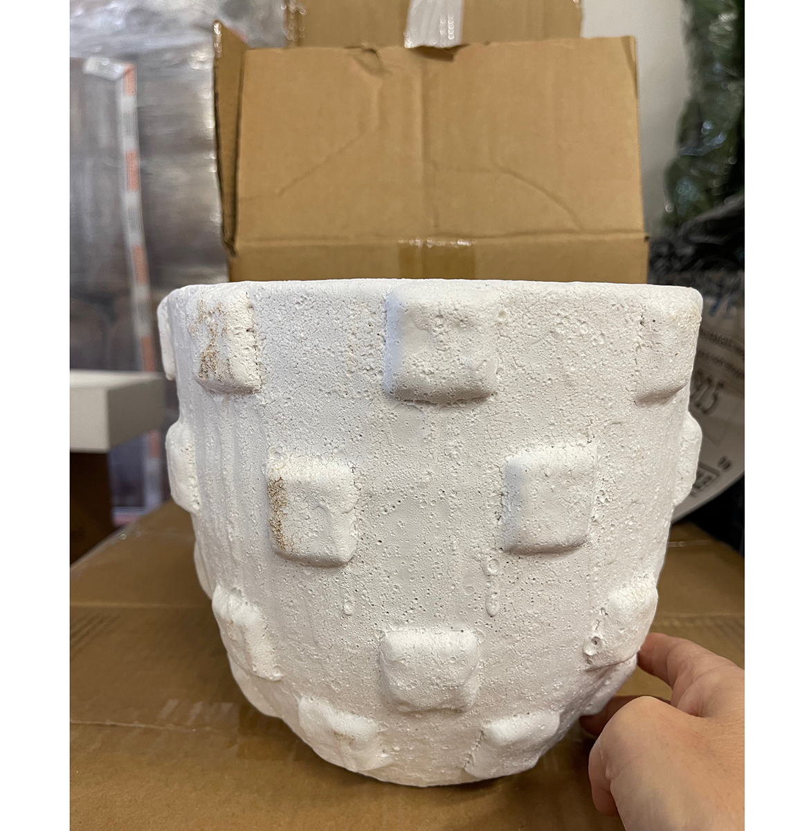VASO TERRAC.NATURAL LEVEL D22,5 H19,5CM. BIANCO