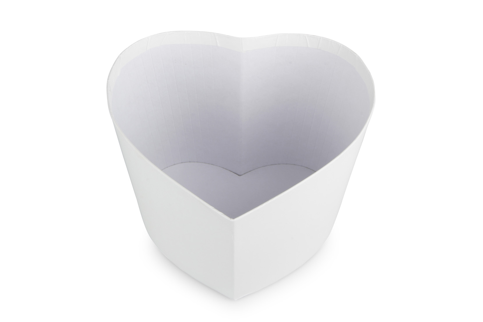 VASO CARTA A CUORE 5PZ. 13,4X14,7 H10,1CM. BIANCO