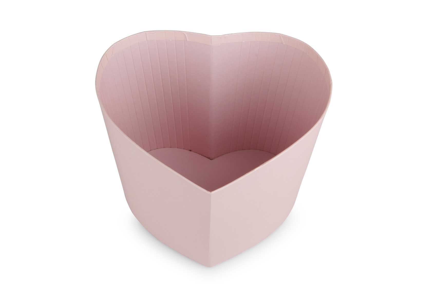 VASO CARTA A CUORE 5PZ. 13,4X14,7 H10,1CM. ROSA