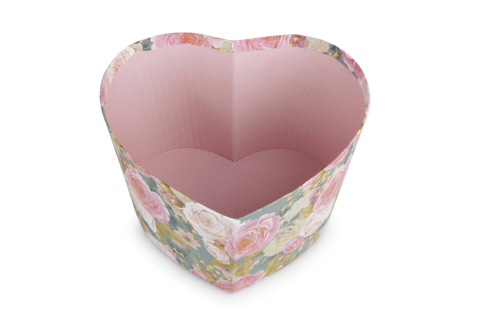 VASO CARTA A CUORE 4PZ. 13,4X14,7 H10,1CM. FIORI