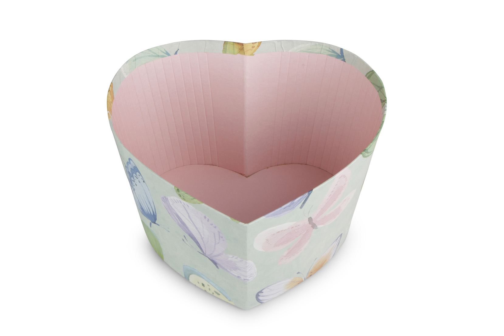 VASO CARTA A CUORE 4PZ. 13,4X14,7 H10,1CM. FARF.