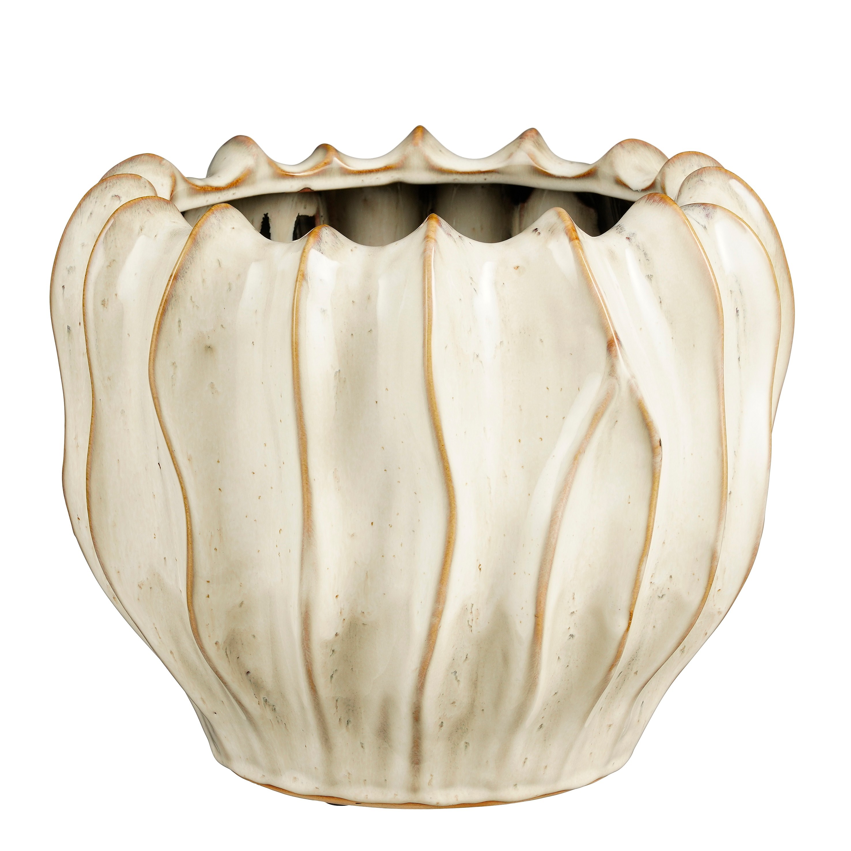 VASO THOM D31 H24,5CM. BEIGE