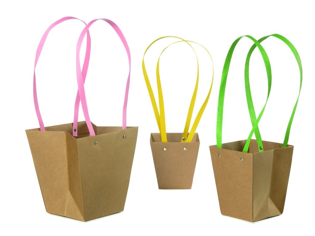 SHOPP.KR.TRAPEZIO 12PZ. 13,5X15+9,5CM. MANICO COL.