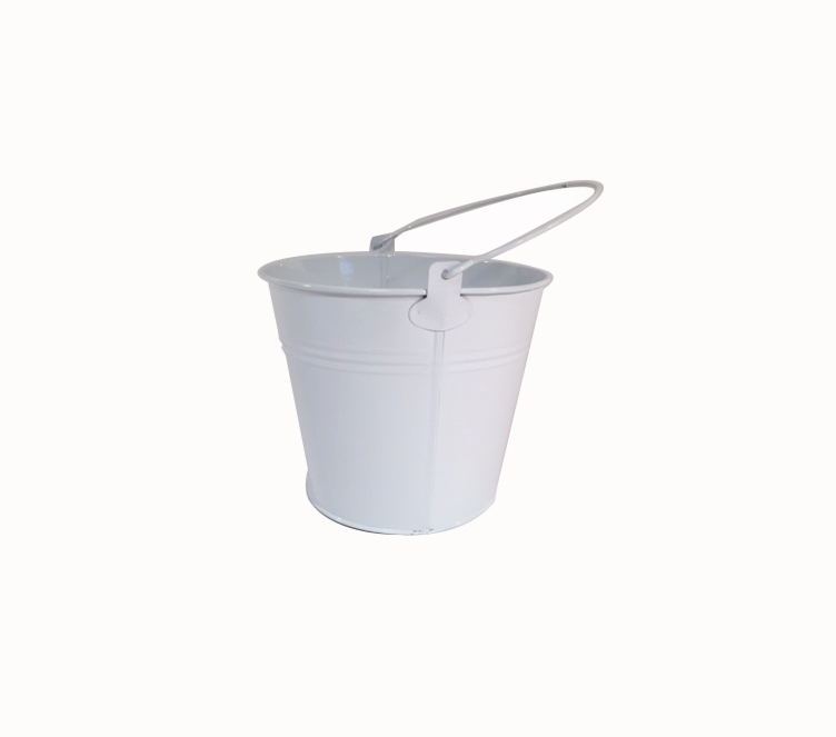 SECCHIELLO LATTA D6 H5,5CM. 12PZ. BIANCO