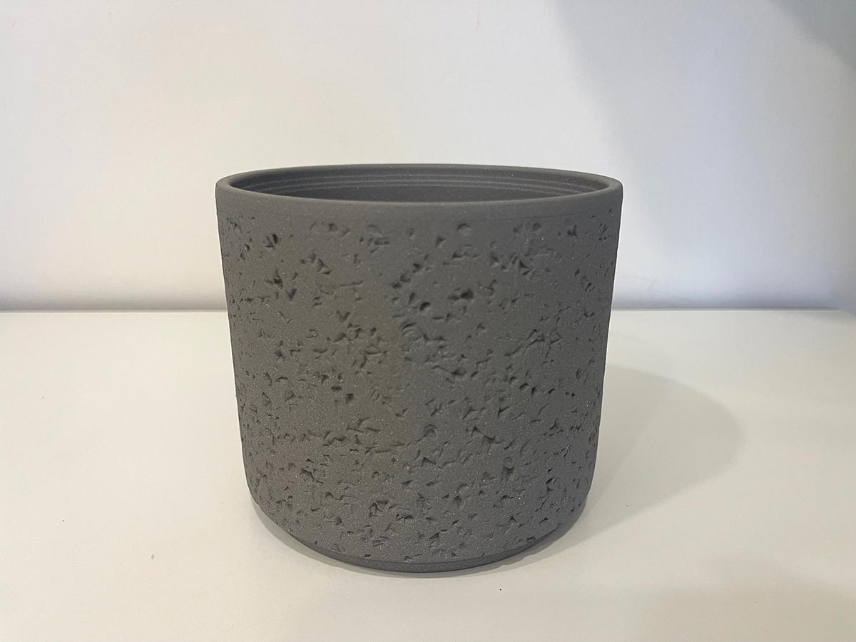 VASO PER PIANTE STONE D14CM. GRIGIO