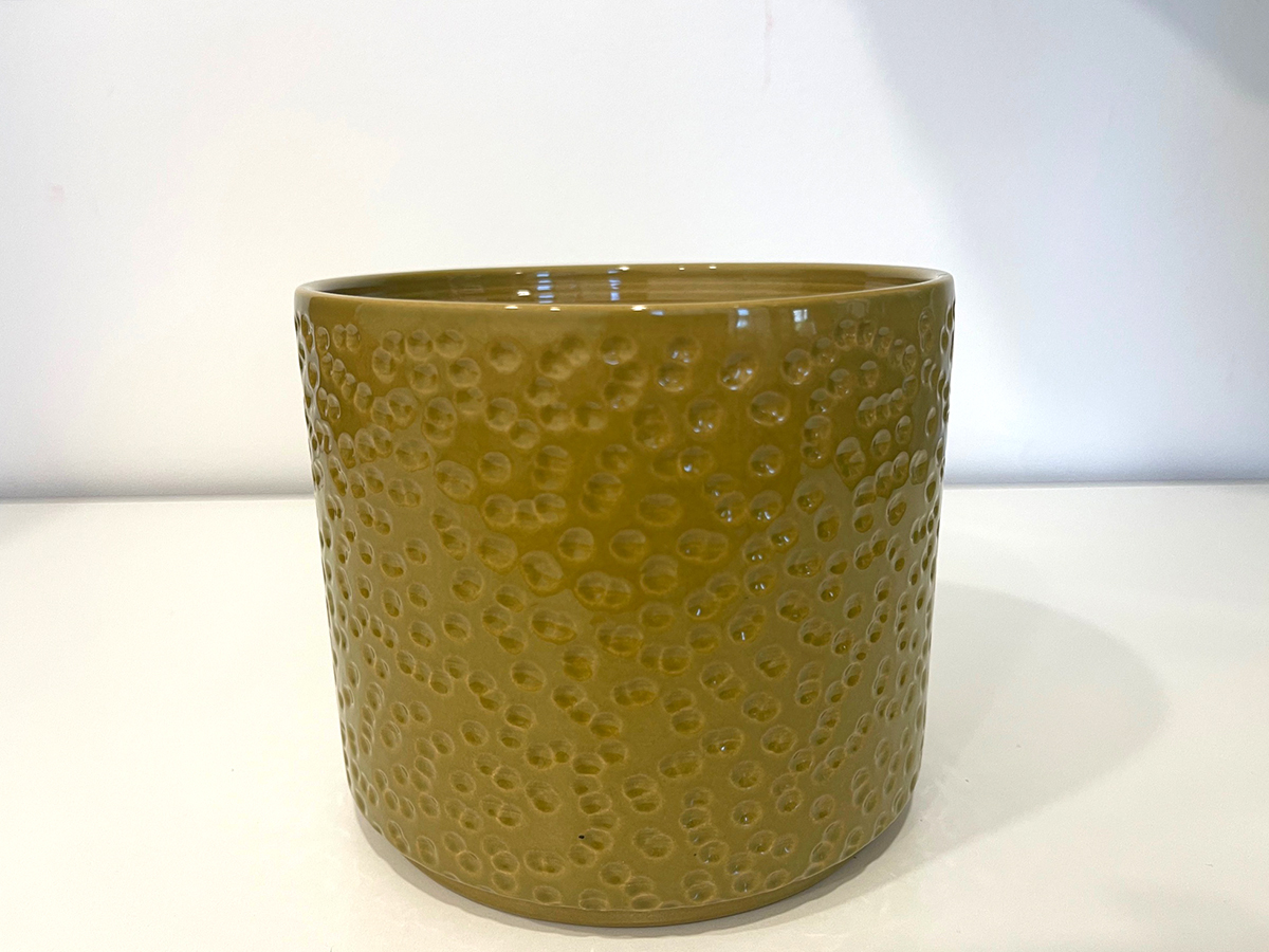 VASO PER PIANTE DOTS D15CM. KHAKI
