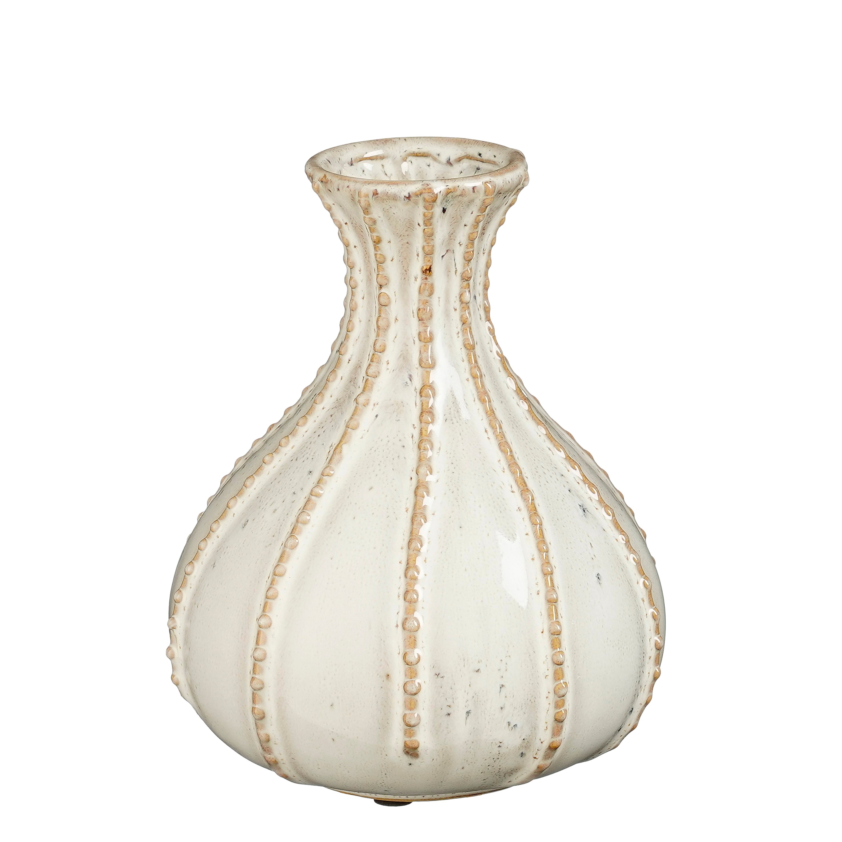 VASO STEPHANIE D17 H19CM. CREMA