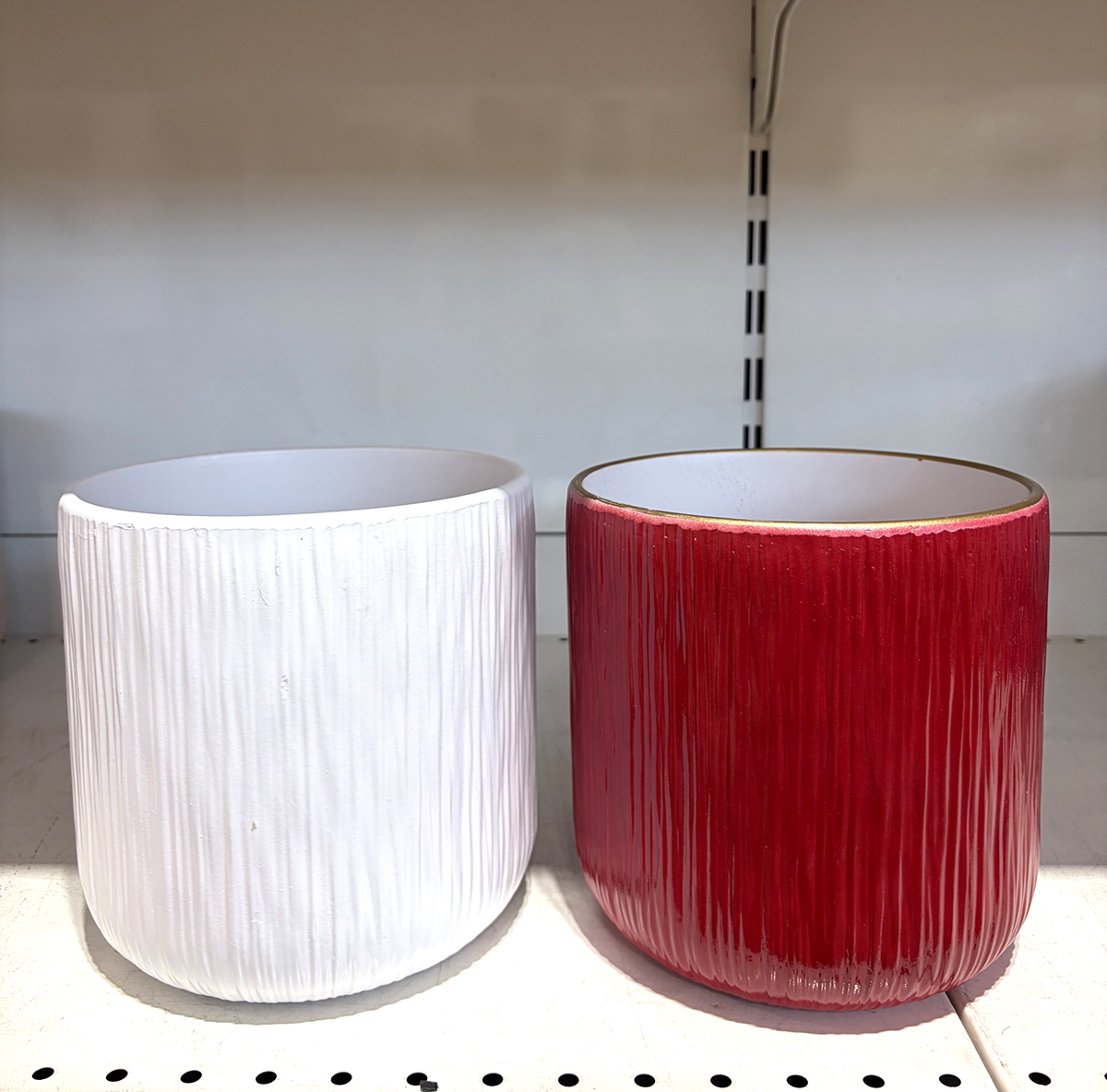 VASO CER. D18,5 H18CM. 4PZ. 2ROSSI 2BIANCHI