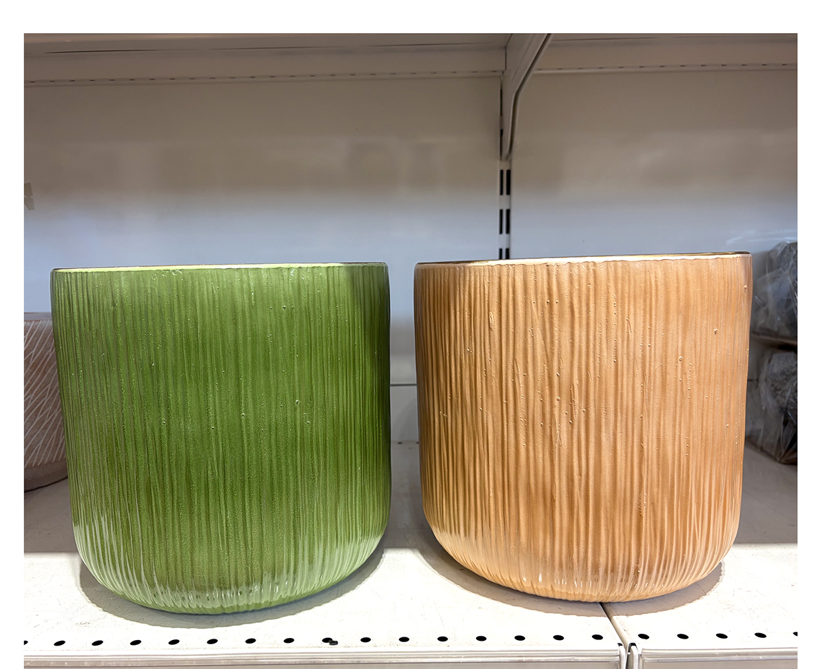 VASO CER. D24,5 H24CM. 4PZ. 2COL.ASS.