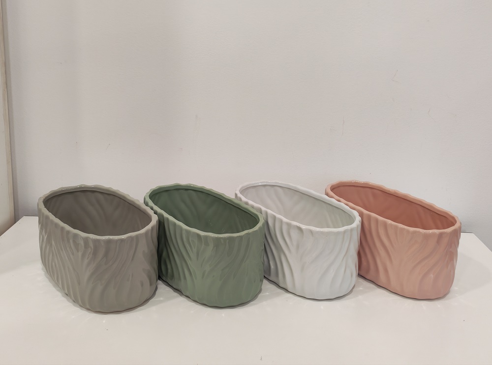 VASO ONDE CERAM. 27X14 H13 4PZ. COL.ASS.