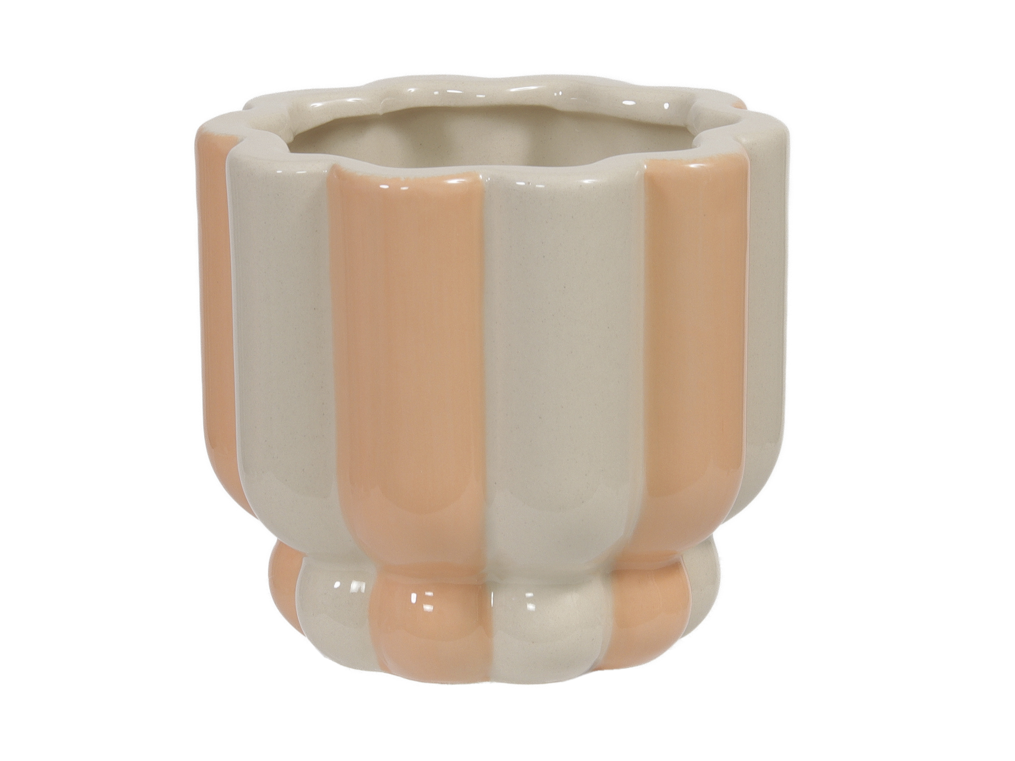VASO A RIGHE COLOR D8,5 H8CM. 4PZ.COL.ASS.