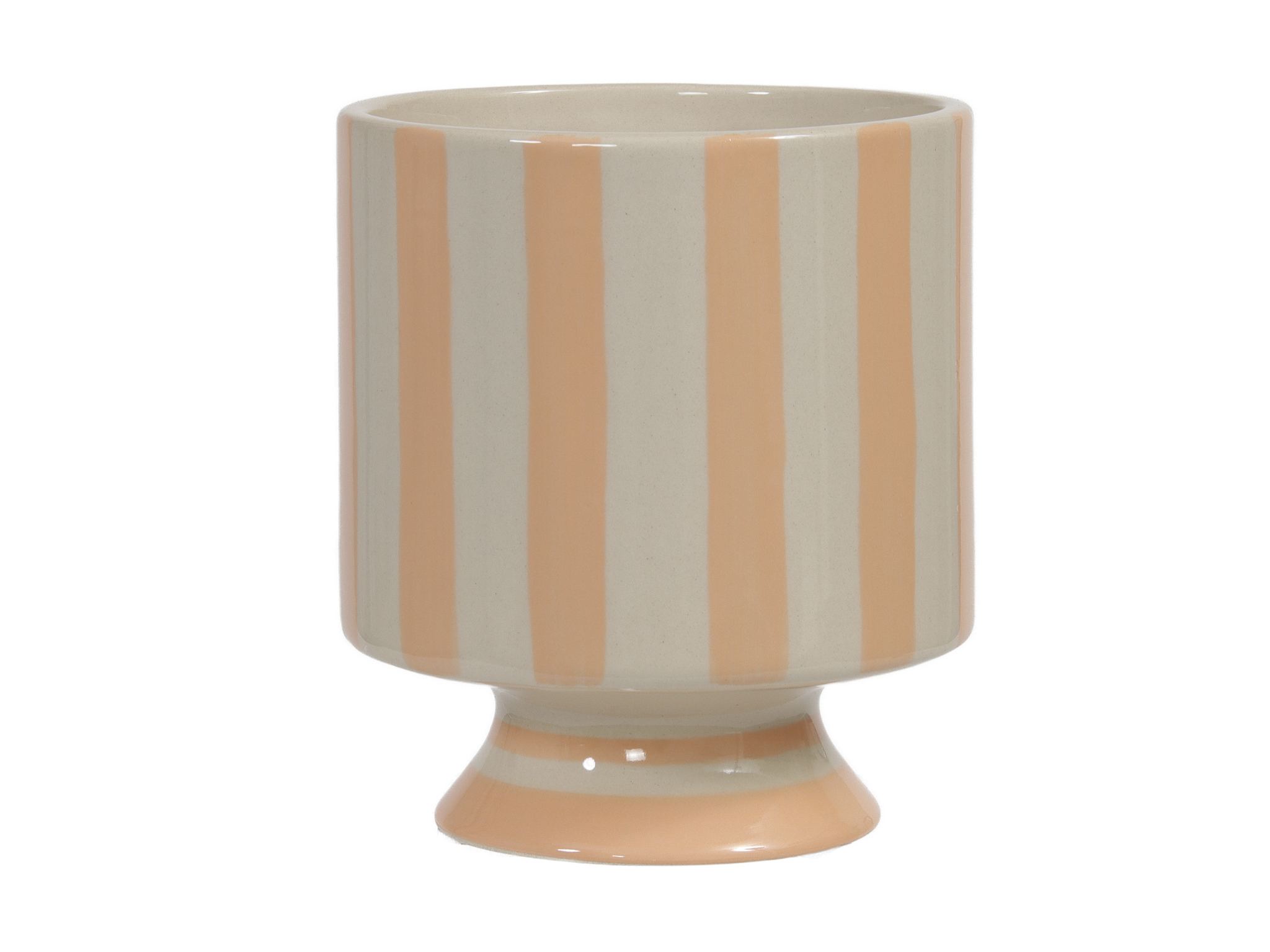 VASO A RIGHE COLOR D10,5 H12,5CM. 2PZ. COL.ASS.