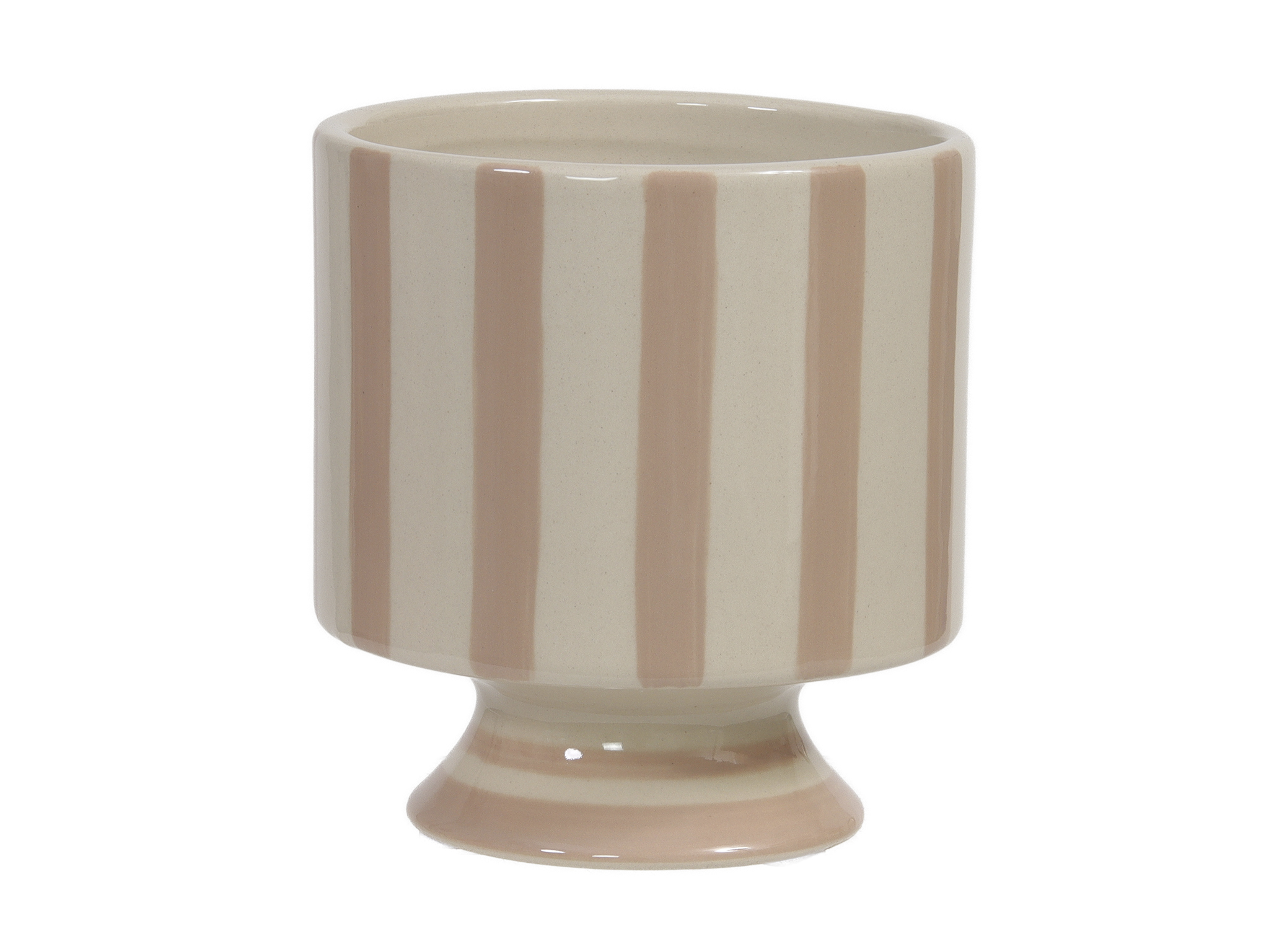 VASO A RIGHE COLOR D9 H9,5CM. 4PZ. COL.ASS.