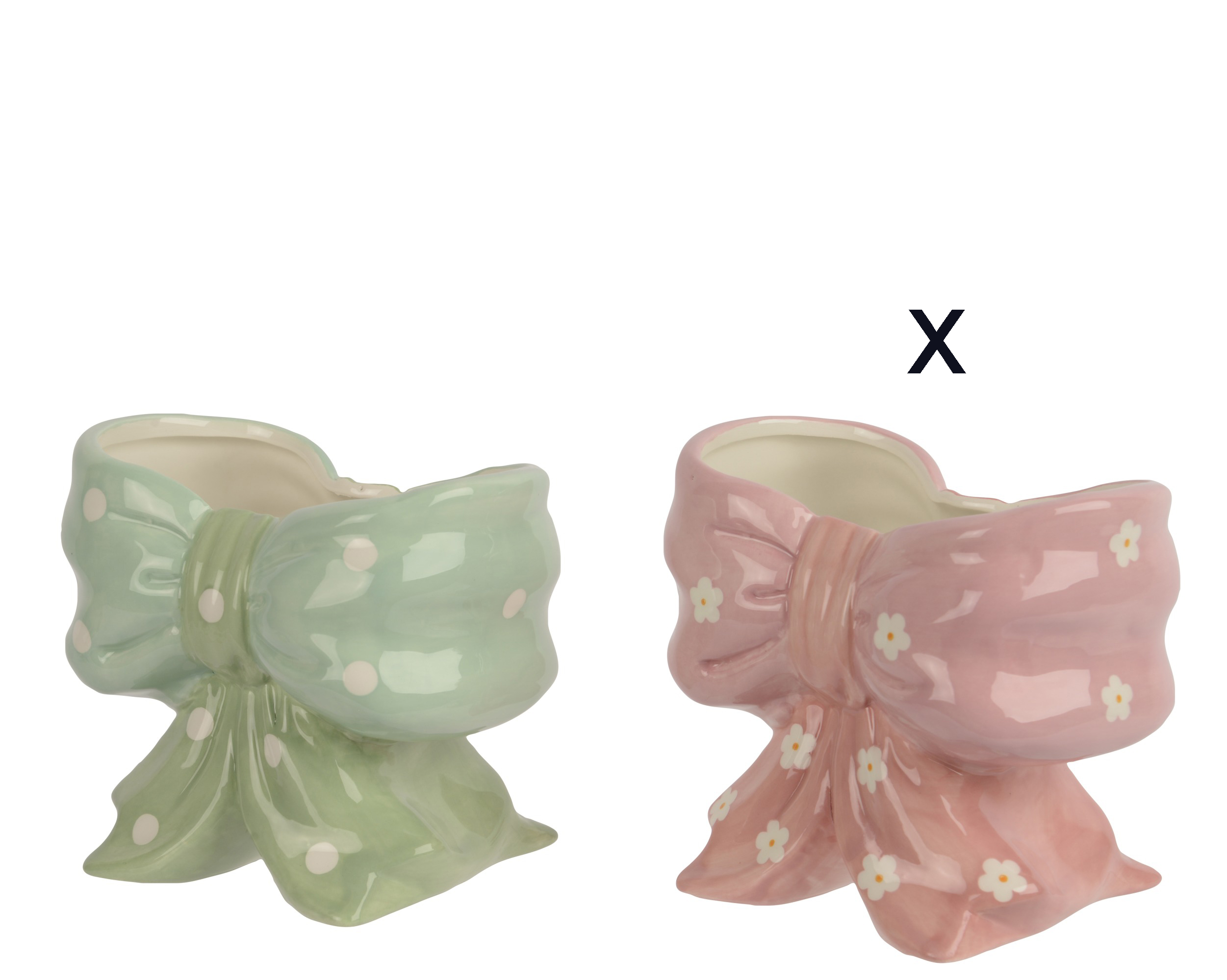 VASO CER.FORMA FIOCCO 16,2X11,2 H14,5CM. ROSA