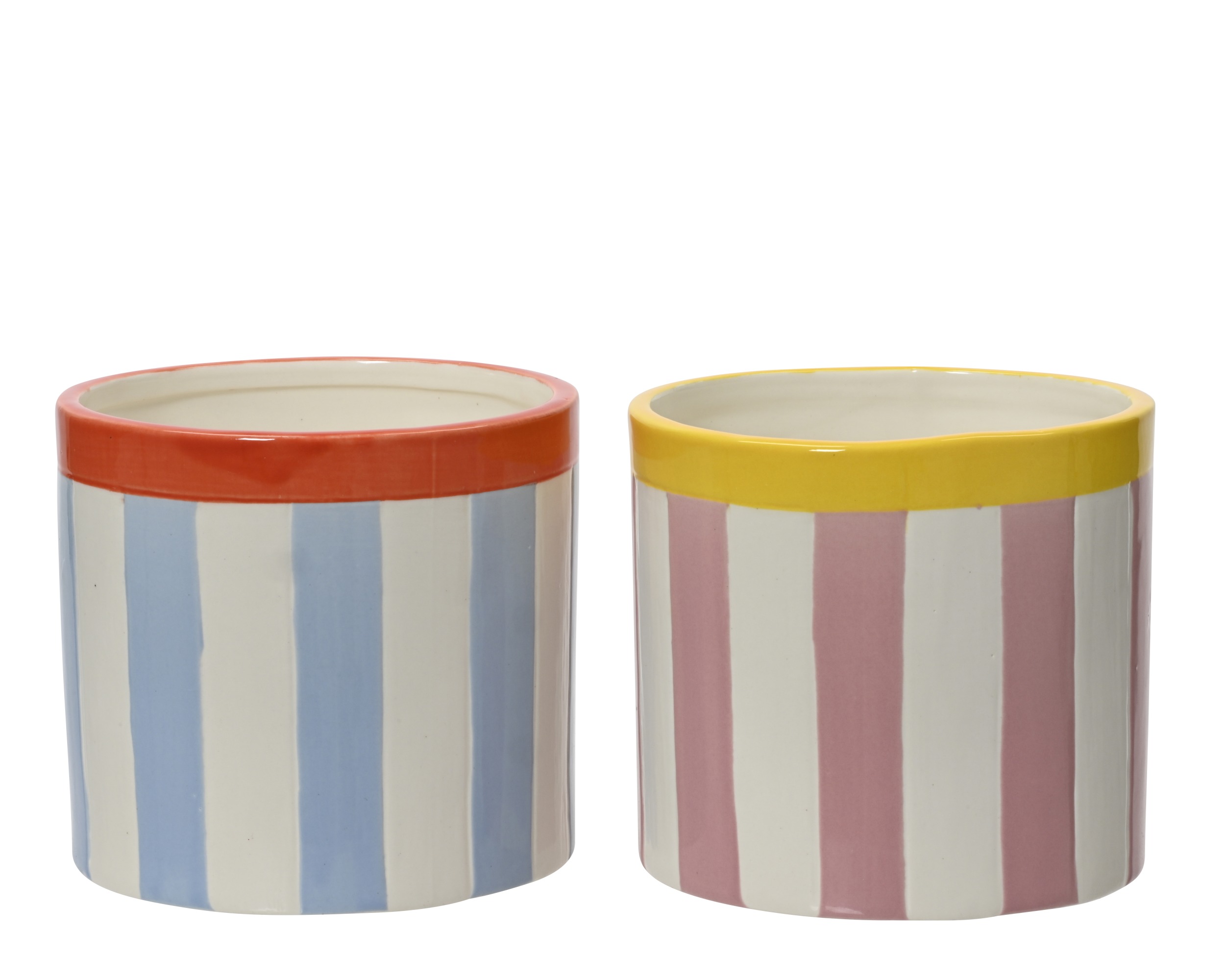 VASO A RIGHE 2PZ ASS. D.14,3 H.12,6