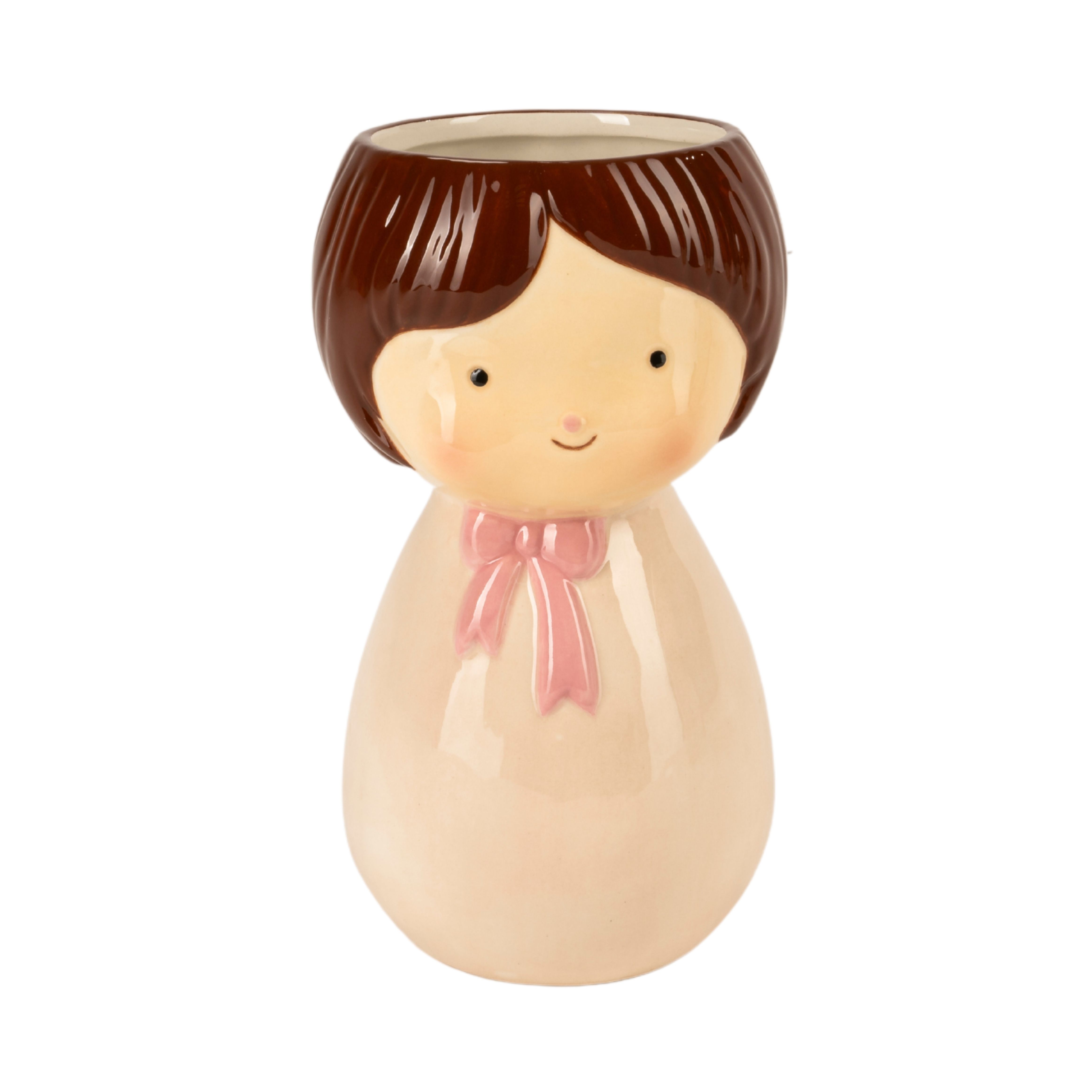 TESTA CERAM.BIMBA PORTAFIORI 2PZ. D8 H18CM.