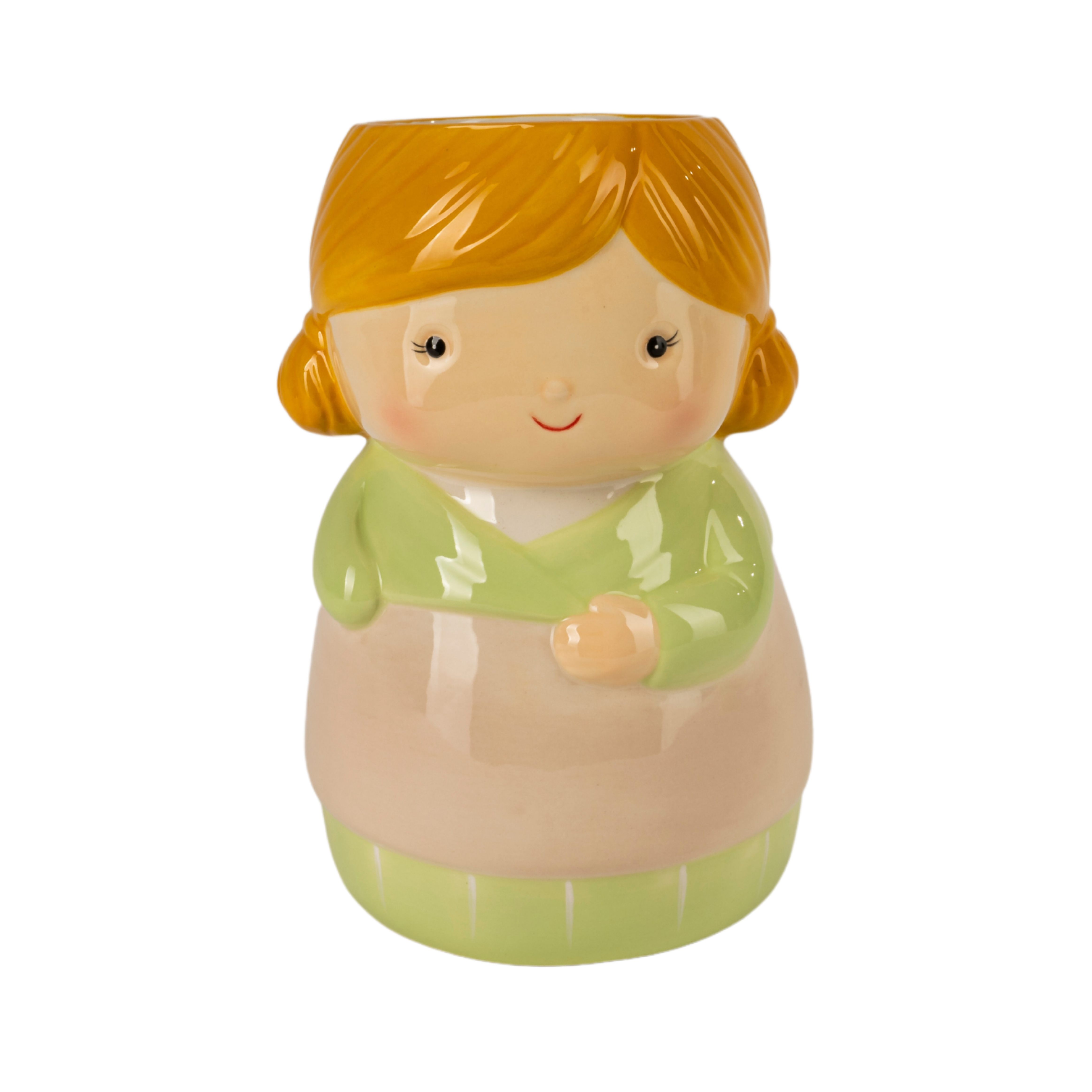 TESTA CERAM.BIMBA PORTAFIORI 2PZ. D12 H19,5CM.