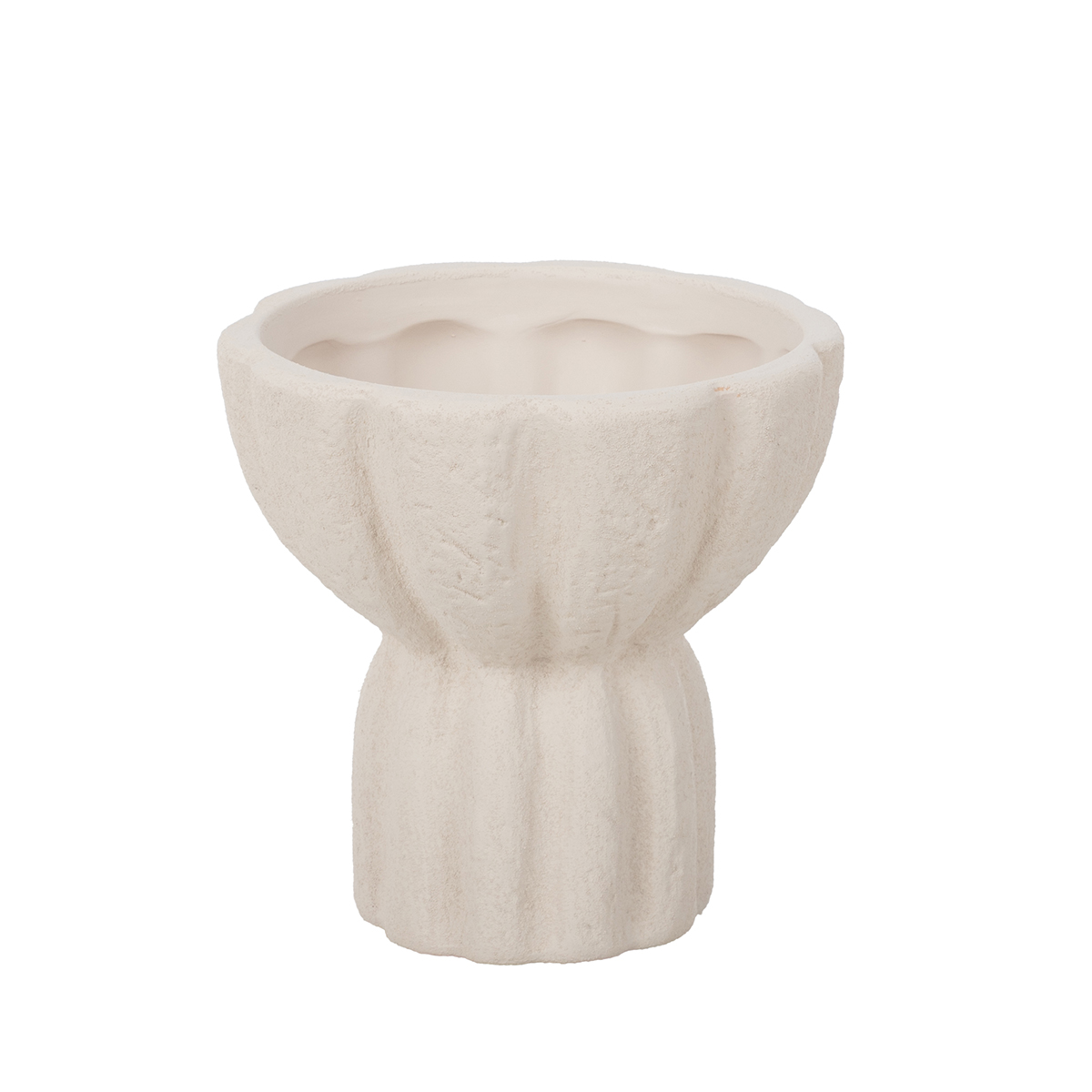 COPPA CERAM. A SPICCHI D15,5 H15,5CM. BIANCO